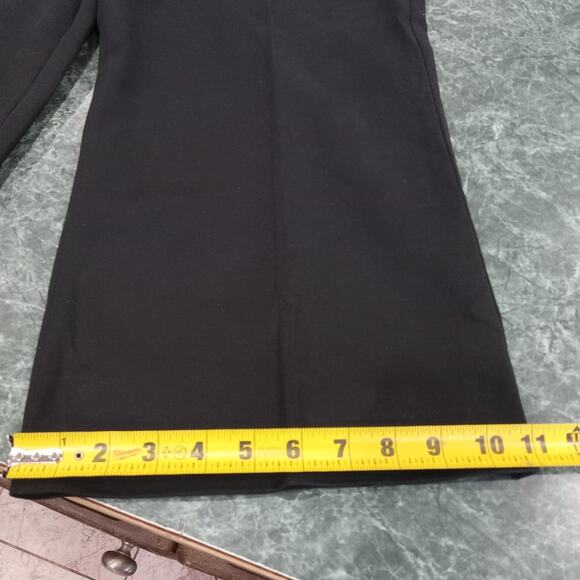 Old Navy High Rise Wide Leg Flare Crop Chino Dress Pants Women's Size 10 Black - Picture 11 of 13
